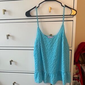 Lilly Pulitzer Aqua Textured Camisole